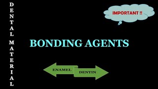 BONDING AGENTS IN DENTISTRY  DENTIN  ENAMEL  BONDING [upl. by Holtz851]