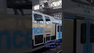 Voici laccélération maximale en conduite manuelle dune Z 58000 quittant la gare de Pantin RER E [upl. by Ameerak753]