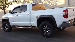 3quot ReadyLift Nitto Trail Grappler Fuel Wheels Custom Exhaust Limo Tint New Toyota Tundra Double Cab [upl. by Aliban]