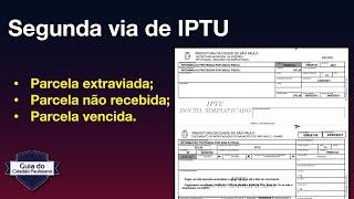 Segunda via de IPTU para parcela extraviada ou vencida [upl. by Babbette]