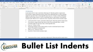 Adjust Indents and Tabs for Bullet Lists for a Business Report in Word [upl. by Elstan]