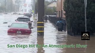 San Diegos Record Rainfall Flash Floods Inundate Homes and Overturn Cars [upl. by Isewk82]