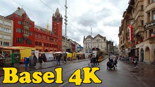 Basel Switzerland 🇨🇭 Walking tour 4K [upl. by Tunk]