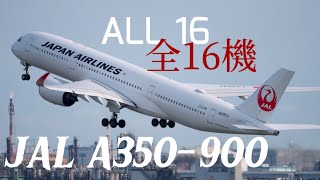 4K Japan Airlines A350900 all aircraft 全機 at TOKYO HANEDA Airport  JA13XJ RIP [upl. by Eidnak]