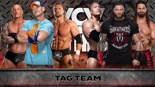 John Cena Randy Orton amp Triple H vs Roman Reigns The Rock amp Seth Rollins  WWE 2K24 Gameplay  MGR [upl. by Annabal349]