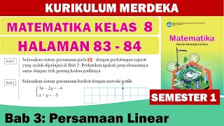 MATEMATIKA KELAS 8 HALAMAN 8384 SEMESTER 1 KURIKULUM MERDEKA [upl. by Lynette]