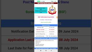 Bsf Head Constable Ministerial Admit Card 2024 🔥bsf bsfheadconstable [upl. by Dolli442]