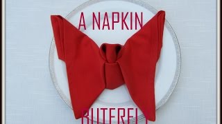 Napkin Folding  Butterfly [upl. by Rhodes]