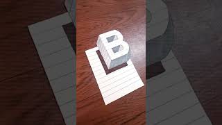 Master the Art of Drawing a 3D Letter B 👽 3d yt ytshorts art ytviral viralshort tiktok [upl. by Ireg226]