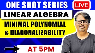 Linear Algebra  Minimal Polynomial and Diagonalizability in One Shot by GP Sir [upl. by Eirellam]