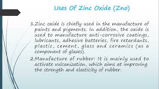 Uses Of Aluminum IIIOxide amp Zinc Oxide  Uses Of Metal Oxides [upl. by Pickar277]