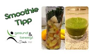 Power SMooTHIE Rezept  Apfel Banane Spinat [upl. by Schurman]