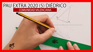 😎 Examen PAU dibujo técnico Valencia SEPTIEMBRE 2020 resuelto 💣 Selectividad Ej 5 DIÉDRICO [upl. by Hachmin415]