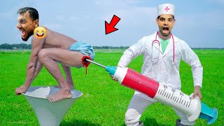 Must Wactch Special Injection Funny Video 😂New Doctor Comedy try to Laugh drbabufuntv [upl. by Matias]