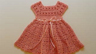 VESTIDO INFANTIL DE CROCHÊ FÁCIL E ECONÔMICOMimos Da Malu [upl. by Nikolai]