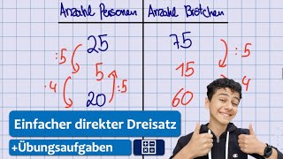 Dreisatz berechnen Proportionale Zuordnungen Einfach erklärt [upl. by Dawson]