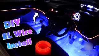 How to install EL wire ambient light  Ep 25 of Honda Civic DIY modification series by Preet Singh [upl. by Arod]