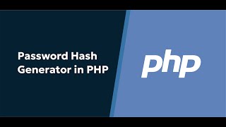 Password Hash Generator in PHP [upl. by Leifer]