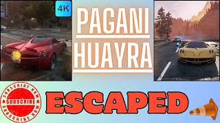 4K  NFSMost Wanted  PAGANI HUAYRA Vs POLICE  POLICE CHASEMAX HEAT LEVEL  ESCAPED [upl. by Flss]