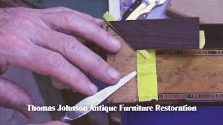 Restoring a Marquetry Box  Thomas Johnson Antique Furniture Restoration [upl. by Goodill]