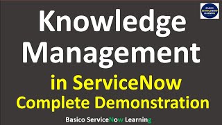 ServiceNow Knowledge Management Process  Knowledge Management ServiceNow Workflow [upl. by Anigal]