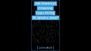 ☕🔠 Jak Stworzyć Zmienną Typu String W Języku Java shorts Java 🔠☕ [upl. by Caresse761]