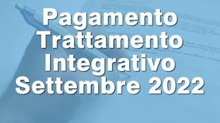 Trattamento integrativo Settembre 2022 quando arriva [upl. by Jollanta]