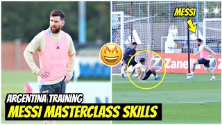 🔥Messi INSANE Skills Drop Teammates as Argentina Prepares for World Cup Qualifiers vs Paraguay [upl. by Hareemas601]