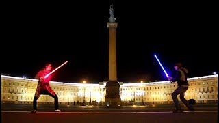 Lightsaber fight in St Petersburg [upl. by Purdy560]