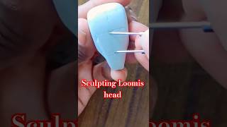 Sculpting Loomis head  Loomis method tutorial art loomismethod shorts diy [upl. by Kathy601]