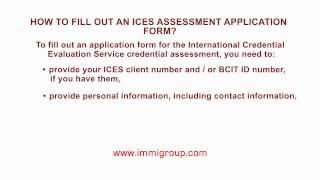 How to fill out an ICES assessment application form [upl. by Ikik12]