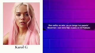 Karol G  Poblado  Remix Lyrics [upl. by Flessel]