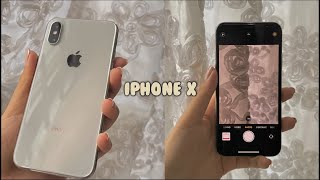 Iphone X  unboxing  review 🌷🤍 [upl. by Aihsekan]