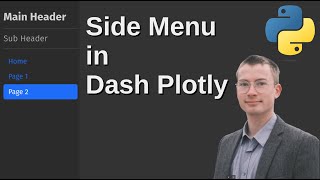 Side Bar Menu in Dash Plotly  Python Tutorial [upl. by Ilocin753]