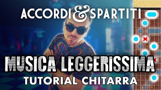 MUSICA LEGGERISSIMA Tutorial Chitarra  Colapesce e Dimartino [upl. by Arak]