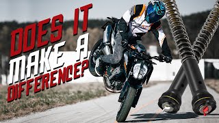 KTM 790 DUKE SUSPENSION UPGRADE  RokON vlog 81 [upl. by Swetlana]