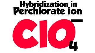 Perchlorate ion ClO4 structure and hybridization hybridizationinperchlorateion [upl. by Nitsyrk]