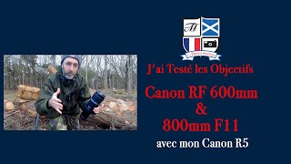 Jai Testé les Objectifs Canon RF 600mm amp 800mm F11 avec mon Canon R5 [upl. by Eylrac]