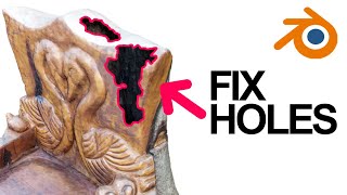 Fix Holes in Photogrammetry With Blender How To Repair Bad PhotoScans [upl. by Elder]