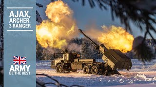 Snow Soldiers Ajax Archer and 3 Ranger  British Army [upl. by Nilrac]