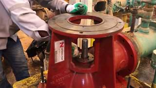 Aurora  Peerless  National Vertical Turbine Pump Installation Work Stuffing box assembly Part 8 [upl. by Sheaff489]