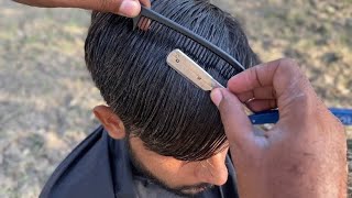 ASMR NEW STYLE HAIRCUT FAST AND AGGRESSIVE WITH TALENT BARBERhaircutting [upl. by Arbmik]