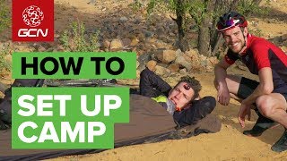 GCN Goes Bikepacking  How To Set Up Camp [upl. by Ahsinyar899]