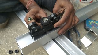 Aluminum Sliding Door making amp Installing I like working [upl. by Marylee]