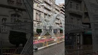 La Gigante ESTRELLA de la NAVIDAD de VIGO ya Instalada ⭐️ LUCES Navidad VIGO 2022 🎁 [upl. by Rezeile354]