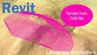 Revit Architecture  Terrain from CAD file [upl. by Ahsyle561]