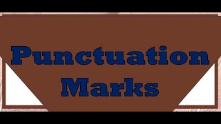 English Grammar Punctuation marks [upl. by Ahsa]