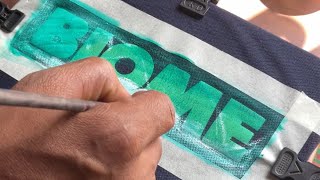 Diy Tshirt art 😲 shorts diy painting tshirt trending biome [upl. by Warwick]