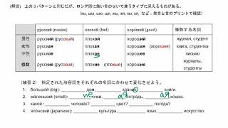 ロシア語文法（12） 形容詞2 [upl. by Zeeba329]