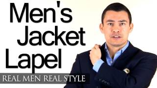 Mens Jacket Lapel Types  Peak Lapels  Notch Lapels  Shawl Lapel  Suit amp Sport Jacket Lapels [upl. by Winthorpe]